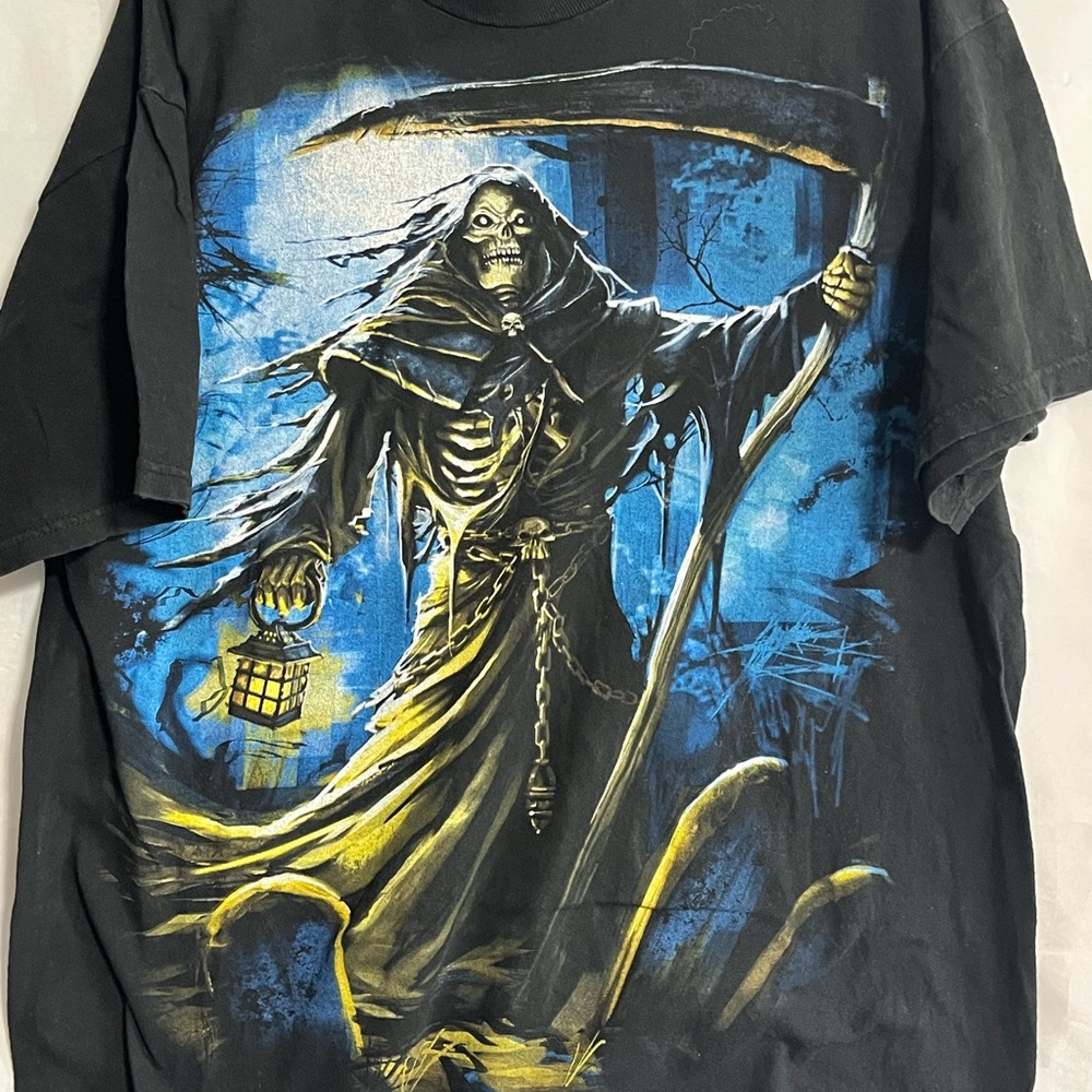 Men’s Alstyle Grim Reaper Graphic Print T-Shirt SZ XL